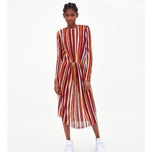 Zara: Striped Open Knit Dress (NWT)
